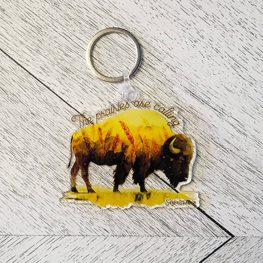 The Prairies Are Calling Acrylic Keychain