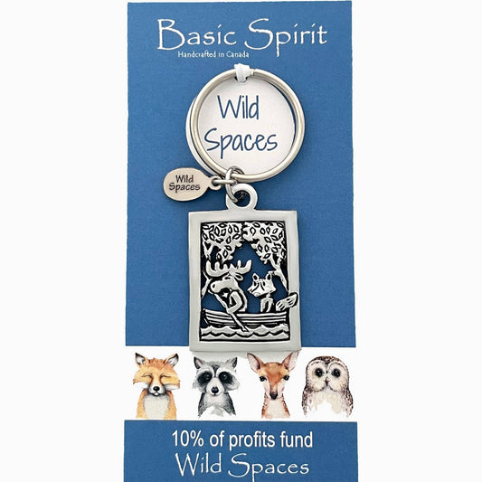 Canoe Animals Wild Spaces Keychain